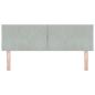 Preview: LED Kopfteil mit Diamantblockdesign Hellgrau 144 cm Velours