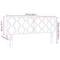 Preview: LED Kopfteil mit Diamantblockdesign Hellgrau 144 cm Velours