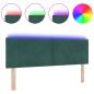 Preview: LED Kopfteil Diamant Block Design Dunkelgrün 144 cm Samt