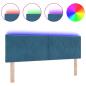 Preview: LED Kopfteil Diamantblock Design Dunkelblau 144 cm Samt