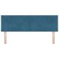 Preview: LED Kopfteil Diamantblock Design Dunkelblau 144 cm Samt