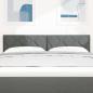 Preview: LED Kopfteil Rautenmuster Dunkelgrau 160 cm Stoff