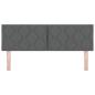 Preview: LED Kopfteil Rautenmuster Dunkelgrau 160 cm Stoff