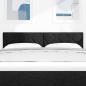 Preview: LED Kopfteil Rautenmuster Schwarz 160 cm Stoff