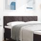 Preview: ARDEBO.de - LED Kopfteil Rautenmuster Dunkelbraun 160 cm Stoff