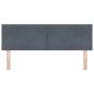 Preview: LED Kopfteil Diamantblock Design Dunkelgrau 160 cm Samt