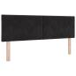 Preview: LED Kopfteil Diamantblock Design Schwarz 160 cm Samt