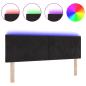 Preview: LED Kopfteil Diamantblock Design Schwarz 160 cm Samt