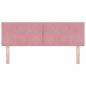 Preview: LED Kopfteil Diamantblockmuster Rosa 160 cm Samt