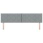 Preview: LED Kopfteil Rautenmuster Hellgrau 180 cm Stoff