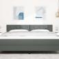 Preview: LED Kopfteil Rautenmuster Dunkelgrau 180 cm Stoff
