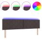 Preview: LED Kopfteil Rautenmuster Dunkelbraun 180 cm Stoff