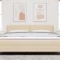 Preview: LED Kopfteil Rautenmuster Creme 180 cm Stoff