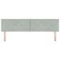 Preview: LED Kopfteil Diamantblockdesign Hellgrau 180 cm Samt