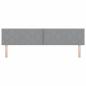 Preview: LED Kopfteil Rautenmuster Hellgrau 200 cm Stoff