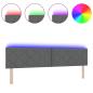 Preview: LED Kopfteil Rautenmuster Dunkelgrau 200 cm Stoff