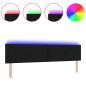 Preview: LED Kopfteil Rautenmuster Schwarz 200 cm Stoff