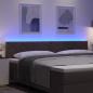 Preview: LED Kopfteil Braun 200 cm Stoff