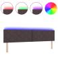 Preview: LED Kopfteil Rautenmuster Dunkelbraun 200 cm Stoff