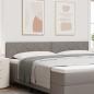Preview: ARDEBO.de - LED Kopfteil Rautenmuster Taupe 200 cm Stoff