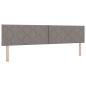 Preview: LED Kopfteil Rautenmuster Taupe 200 cm Stoff