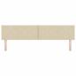 Preview: LED Kopfteil Rautenmuster Creme 200 cm Stoff
