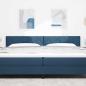 Preview: LED Kopfteil Rautenmuster Blau 200 cm Stoff