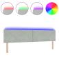 Preview: LED Kopfteil Diamantblocks Design Hellgrau 200 cm Velvet