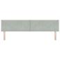 Preview: LED Kopfteil Diamantblocks Design Hellgrau 200 cm Velvet