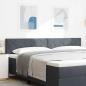 Preview: ARDEBO.de - LED Kopfteil Diamantblock Design Dunkelgrau 200 cm Velvet