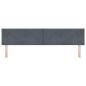 Preview: LED Kopfteil Diamantblock Design Dunkelgrau 200 cm Velvet