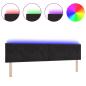 Preview: LED Kopfteil Diamantblöcke Design Schwarz 200 cm Samt