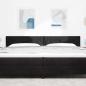 Preview: LED Kopfteil Diamantblöcke Design Schwarz 200 cm Samt
