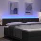 Preview: LED Kopfteil Diamantblöcke Design Schwarz 200 cm Samt