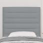 Preview: LED Kopfteil Linien-Design Hellgrau 80 cm Stoff