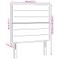 Preview: LED Kopfteil Linien-Design Dunkelgrau 80 cm Stoff