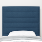 Preview: LED Kopfteil Linien-Design Blau 80 cm Stoff