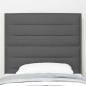 Preview: LED Kopfteil Linien-Design Dunkelgrau 100 cm Stoff