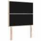 Preview: LED Kopfteil Linien-Design Creme 100 cm Stoff