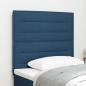 Preview: LED Kopfteil Linien-Design Blau 100 cm Stoff