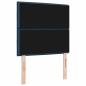 Preview: LED Kopfteil Linien-Design Blau 100 cm Stoff