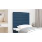 Preview: LED Kopfteil Linien-Design Blau 100 cm Stoff