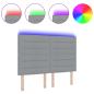 Preview: LED Kopfteil Linien-Design Hellgrau 72 cm Stoff