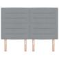 Preview: LED Kopfteil Linien-Design Hellgrau 80 cm Stoff