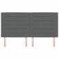 Preview: LED Kopfteil Linien-Design Dunkelgrau 90 cm Stoff