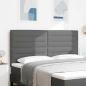 Preview: LED Kopfteil Linien-Design Dunkelgrau 90 cm Stoff