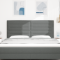 Preview: LED Kopfteil Linien-Design Dunkelgrau 90 cm Stoff
