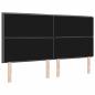 Preview: LED Kopfteil Linien-Design Dunkelgrau 90 cm Stoff