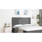 Preview: LED Kopfteil Linien-Design Dunkelgrau 90 cm Stoff