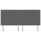 Preview: LED Kopfteil Linien-Design Dunkelgrau 100 cm Stoff